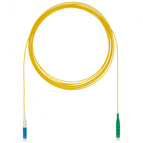 Шнур оптический монтажный (пигтейл), LC/UPC-LC/APC, OS2, нг(А)-HF, желтый, 3,0 м