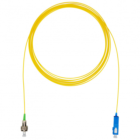 Шнур оптический монтажный (пигтейл), SC/UPC-FC/APC, OS2, нг(А)-HF, желтый, 3,0 м