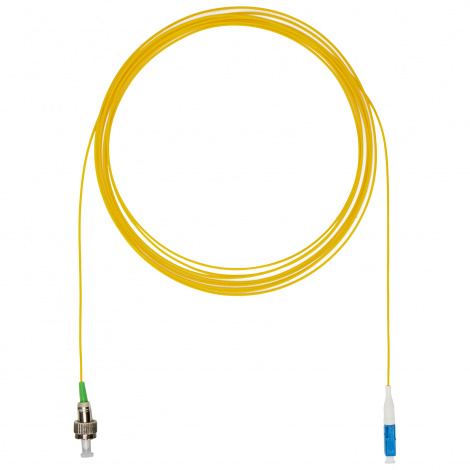 Шнур оптический монтажный (пигтейл), LC/UPC-FC/APC, OS2, нг(А)-HF, желтый, 3,0 м