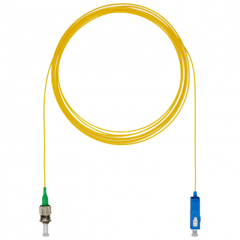 Шнур оптический монтажный (пигтейл), SC/UPC-ST/APC, OS2, нг(А)-HF, желтый, 3,0 м