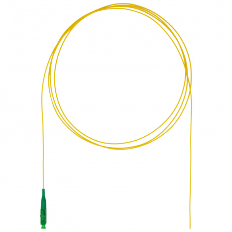 Шнур оптический монтажный (пигтейл), LC/APC, OS2, нг(А)-HF, желтый, 1,5 м