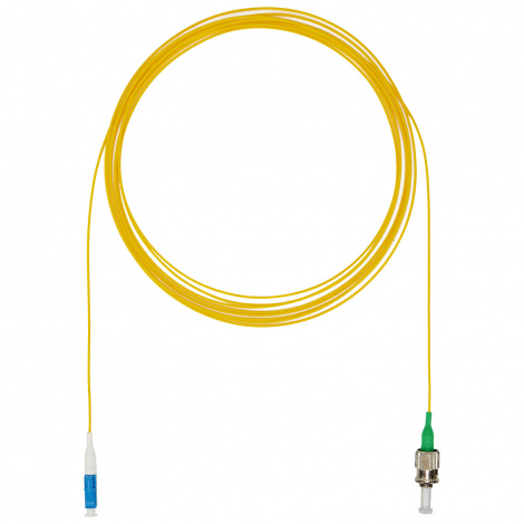 Шнур оптический монтажный (пигтейл), LC/UPC-ST/APC, OS2, нг(А)-HF, желтый, 3,0 м