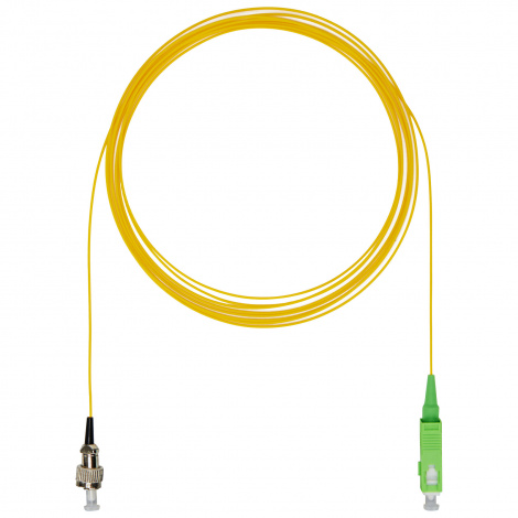 Шнур оптический монтажный (пигтейл), FC/UPC-SC/APC, OS2, нг(А)-HF, желтый, 3,0 м