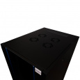 Шкаф напольный, телекоммуникационный 19", 22U 600х1000, передняя дверь стекло, задняя стенка сплошная, металл, черный