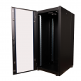Шкаф напольный, телекоммуникационный 19", 47U 600х1200, передняя дверь стекло, задняя стенка сплошная, металл, черный