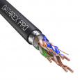Кабель DATAREX PRO кат.5е, 4 пары F/UTP, жила 0,52, нг(А)-HF, черный, катушка 305м.