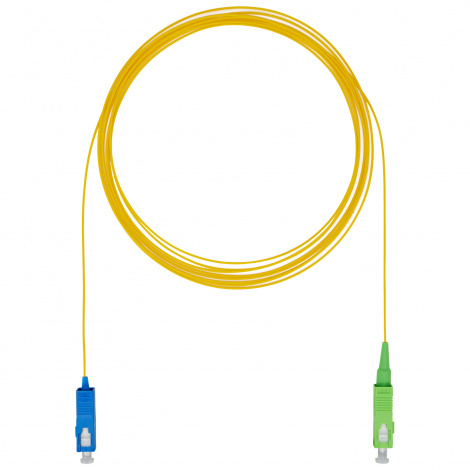 Шнур оптический монтажный (пигтейл), SC/UPC-SC/APC, OS2, нг(А)-HF, желтый, 3,0 м