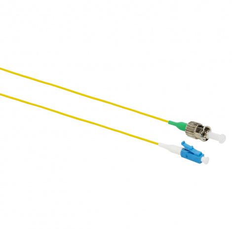 Шнур оптический монтажный (пигтейл), LC/UPC-ST/APC, OS2, нг(А)-HF, желтый, 3,0 м