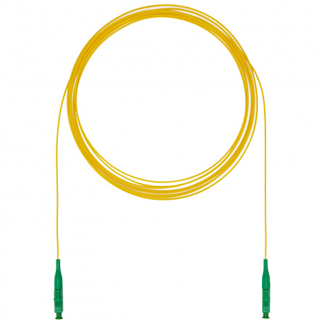 Шнур оптический монтажный (пигтейл), LC/APC-LC/APC, OS2, нг(А)-HF, желтый, 3,0 м