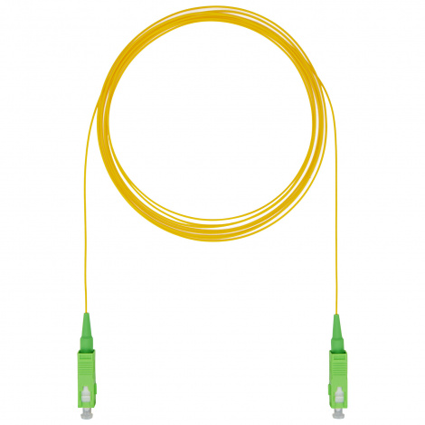 Шнур оптический монтажный (пигтейл), SC/APC-SC/APC, OS2, нг(А)-HF, желтый, 3,0 м